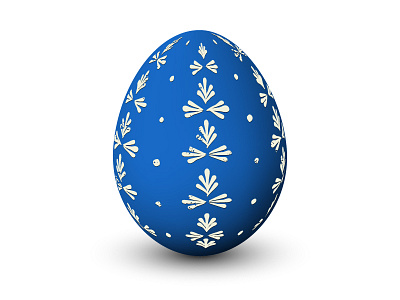 Easter egg art blue decorate egg shell wax
