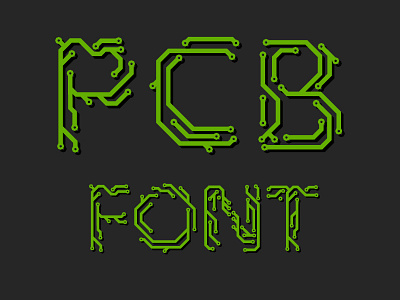 Printed Circuit Board: FONT board circuit font pcb printed typo typography