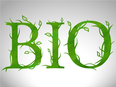 Bio bio font fresh green organic spring typo typography