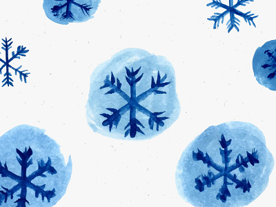 Vectorized snowflakes. I like them! snoflake snow vectorized watercolor winter