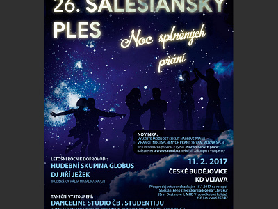 Poster for ball ball dance dancig dream poster silhouette sky stars