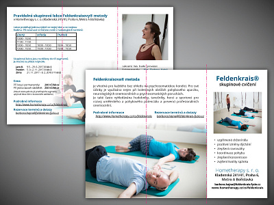 Brochure with information about Feldenkrais method brochure feldenkrais flyer folded fyziotherapy method trifolded