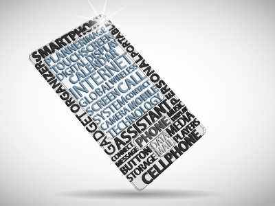 Abstract smartphone cellphone letters phone smartphone typo typography words