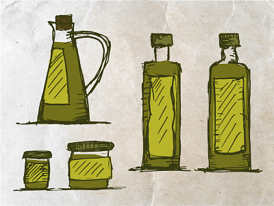 Olive Oil carafe drawing glass oil olive oliveoil paper sketch vectorized