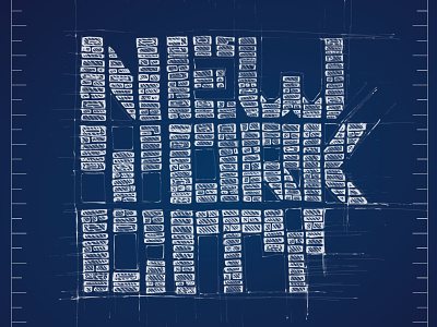 New York City blueprint buildings ink letters manhattan new york city nyc scheme showusyourtype sketch streets type typography vision