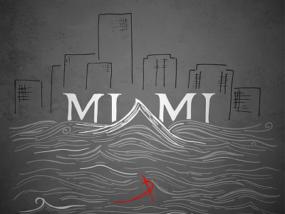 Miami for Showusyourtype city letter miami scyscraper showusyourtype typo typography water wave