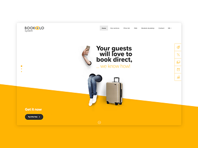Bookolo system app bookingengine hotel typography ui