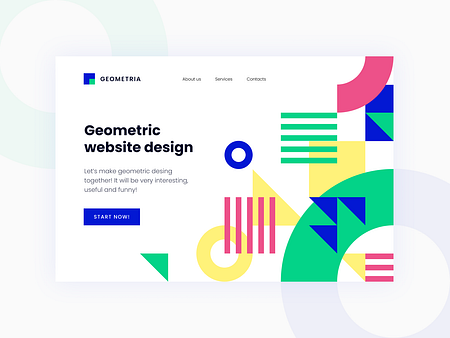 Geometric website design by Yan Ageenko on Dribbble