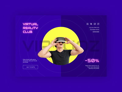 Virtual Reality Club website design design typography ui web website