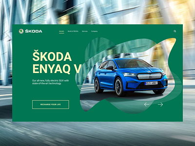 Skoda website concept clean design minimal typography ui web website