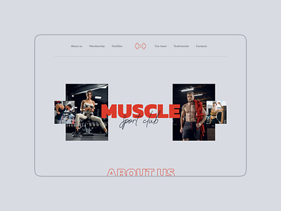 Gym website design (minimorphism style) clean design minimal minimorphism typography ui web website миниморфизм
