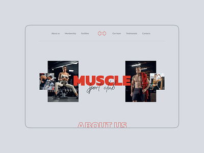 Gym website design (minimorphism style)