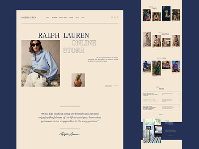 Ralph Lauren Redesign Concept branding clean design minimal typography ui web website