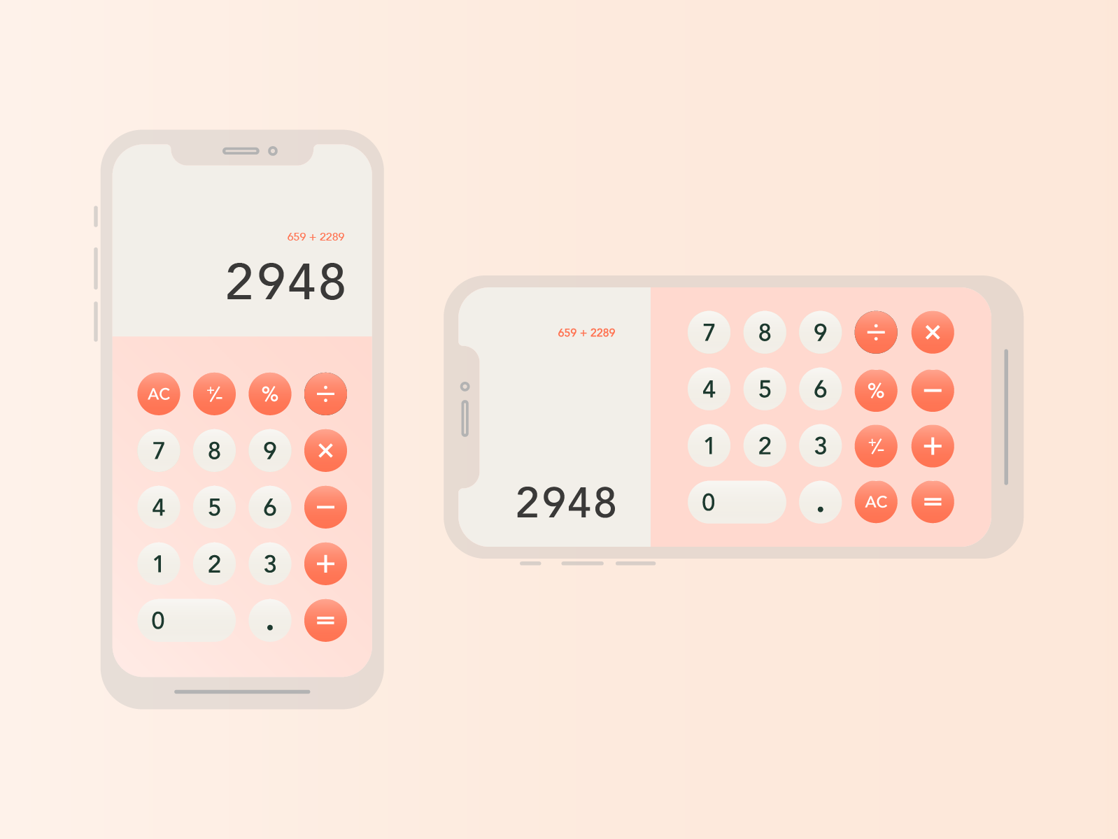 Daily Ui Day 4 / Calculator by Corinne Kupish on Dribbble