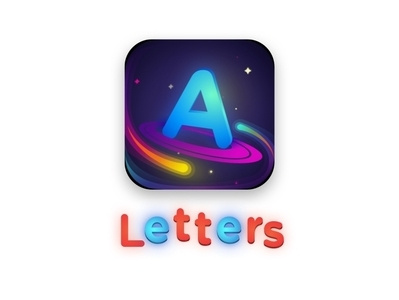 Icon design for Letters - Montessori Alphabet an iOS app app app illustration apps design icon icon app icon artwork illustration ios kids logo space typography