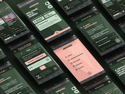Metanoia - A mental health app with a neuroscientific approach app branding design typography ui ux