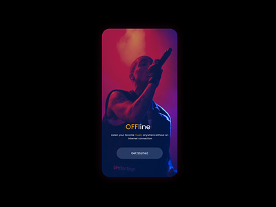 Music App - Welcome Screen app concept design mobile mobile ui offline ui uiux ux xd