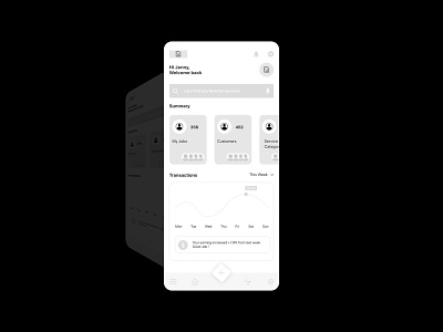 Low Fidelity Wireframe app design mobile mockup ui ux wireframe