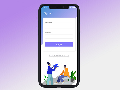 Login Page app mobile ui mockup ui ux