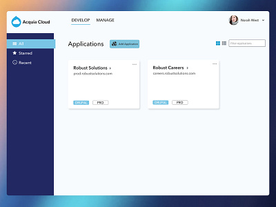 Acquia Cloud UI