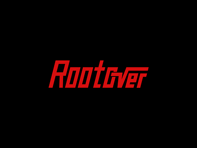 Typographic logo design - Rootover design logo mainimalist typography