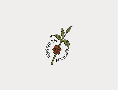 roasted in portland byhand coffee coffeeplant design illustration logo plant portland roasted vector