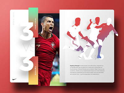 Rusia2018 - Digital Cards: Potugal VS Spain branding disruptive españa logo portugal ronaldo rusia2018 spain ui ux web world cup