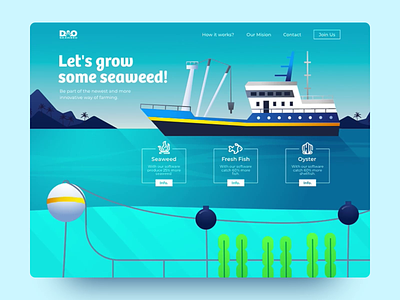 Seaweed Farm Software Homepage animation branding graphic design lottie motion graphics ui ux