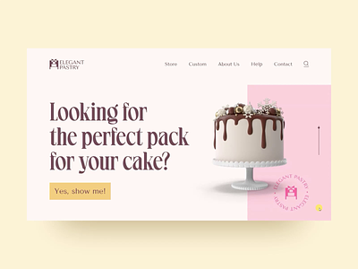 Pastry Packs homepage design animation bakery branding graphic design motion graphics pastry ui ux