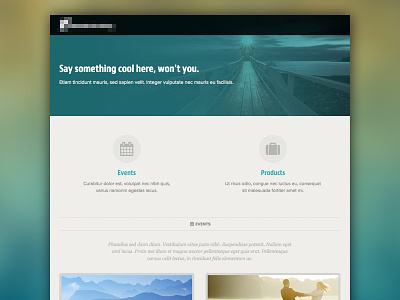 Events/Products css flat html minimal website