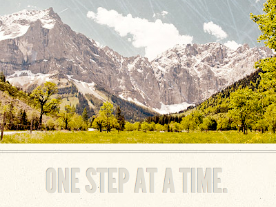 One Step at a Time. css nature texture vintage website