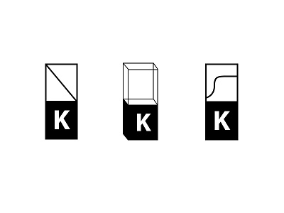 Kay Logo black box geometric k logo minimalistic