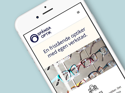 Spånga Optik clean design minimal site web website