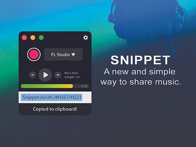 Snippet app concept design flat mac ui