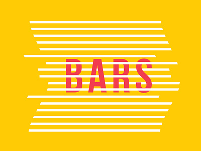 Bars bars bold design illustration yellow