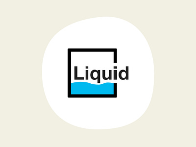 Liquid logo box branding clean drink illustration liquid logo logo design text water