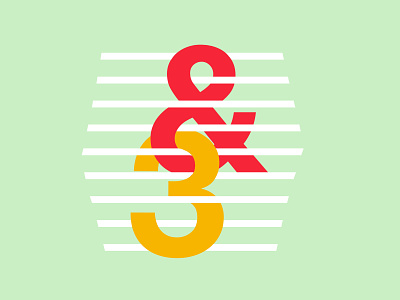 Three Ampersands ampersand bars bold clean colorful design illustration three