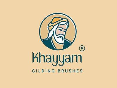"Khayyam Gilding Brushes" Logo Design branding design graphic illustration illustrator logo typography