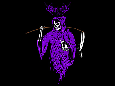 Indomitable Co. - Death Metal Reaper branding death metal logo metal reaper skull streetwear