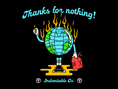 Indomitable Co. - Earth branding death metal earth edgy illustration shirt design streetwear