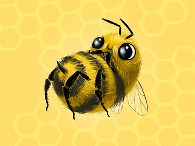Smol Beeeee animals bee digital illustration illustration