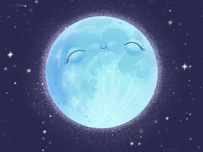 Full Moon astrology celestial cute digital illustration illustration lunar moon procreate