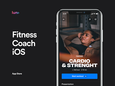 Fitness Coach iOS app store apple coach fit fitness hiit ios ios14 player score sport tracker ui ux video weight workout