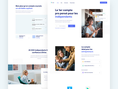 Shine - Landing Page clean minimal modern white clean minimal template conceptual design cooper cooper grid news about blog landing page one page onepage mobile ios android online platform ui ux shine app application