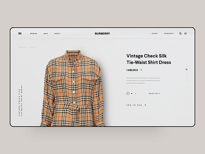 Burberry Luxury Shop designs, themes, and downloadable elements Dribbble