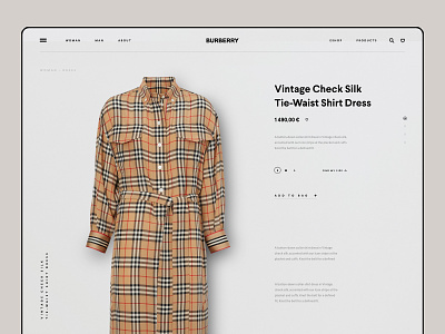 Burberry Shop clean minimal template conceptual design cooper cooper grid news about blog landing page one page onepage luxury online platform ui ux shop ecommerce fashion