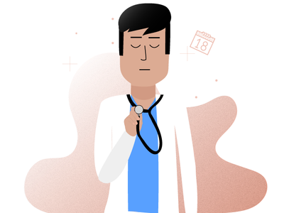 Médico - Nivel de urgencia 1doc3 design doctor draw health app health care illustation illustration illustrator man medical app medical care practice process scketch web