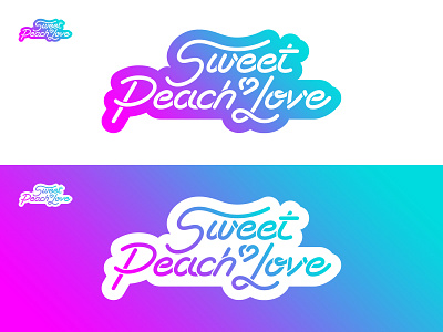 Sweet Peach Love 2 blue brand color dégradé fuschia gradient illustrator logo love peach sportswear sweet turquoise