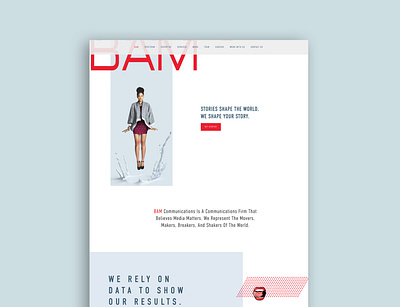 BAM Communications brand identity branding design minimal web webdesign website website design