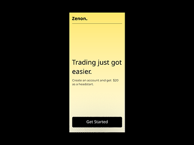 Trading App - Zenon app app design branding crypto dailyui figma graphic design home ui uidesigner userexperience userinterface ux web